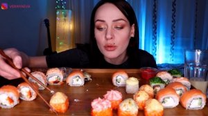 MUKBANG | Π ΠΎΠ»Π»Ρ/ΡΡΡΠΈ, ΠΌΠΈΠ΄ΠΈΠΈ | Rolls/sushi | Π½Π΅ ASMR