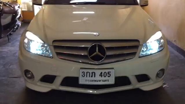Benz w204 install xenon hella+led daylight lexus style by xenonclub смотреть онлайн