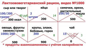 1000, лактоововегетарианский рацион, 2400 ккал, 100 рублей в день, как похудеть, сбросить вес, ЗОЖ