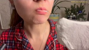 ASMR crunch of clay&chalk/ глина Коралл🪸❄️💥