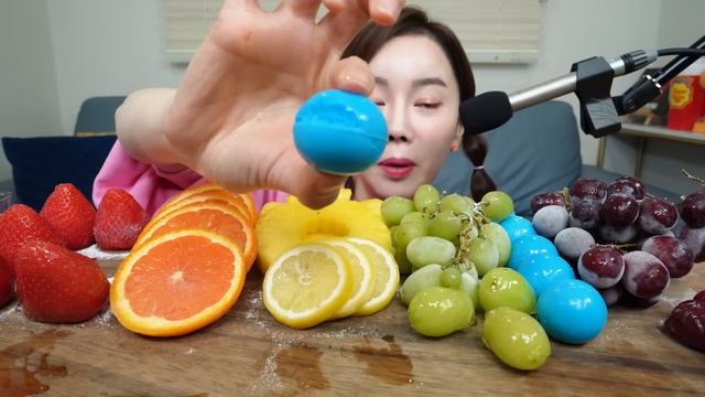 알록달록 ❄  얼린과일 직접 만든 탕후루 먹방 🌈 Frozen Fruits Candied Tanghulu Dessert Eatingshow Mukbang ASMR Ssoyoung
