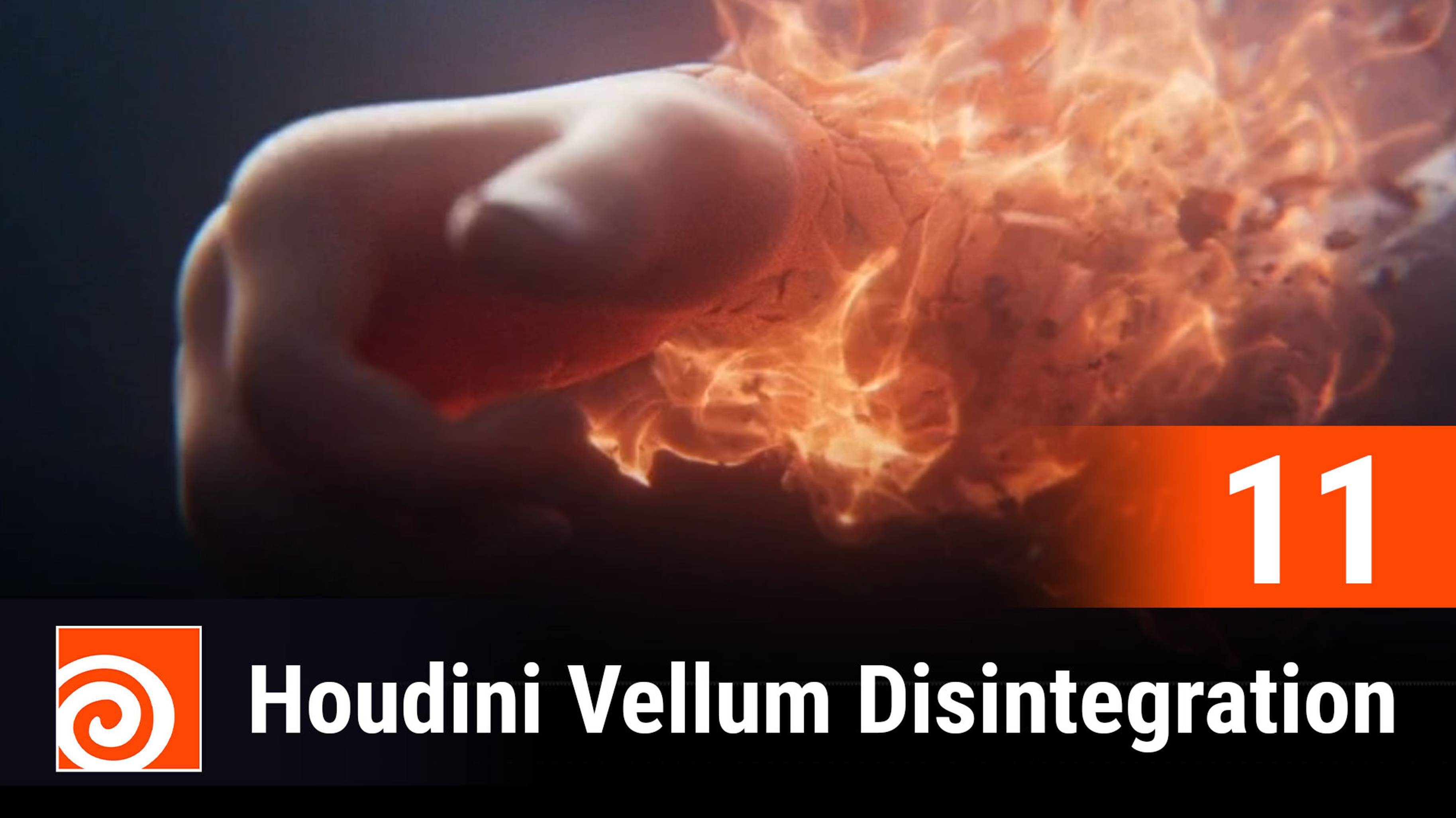 Houdini Vellum Disintegration - 11 Debris Instances