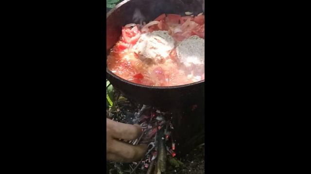 Яичница | шакшука |походная  на костре