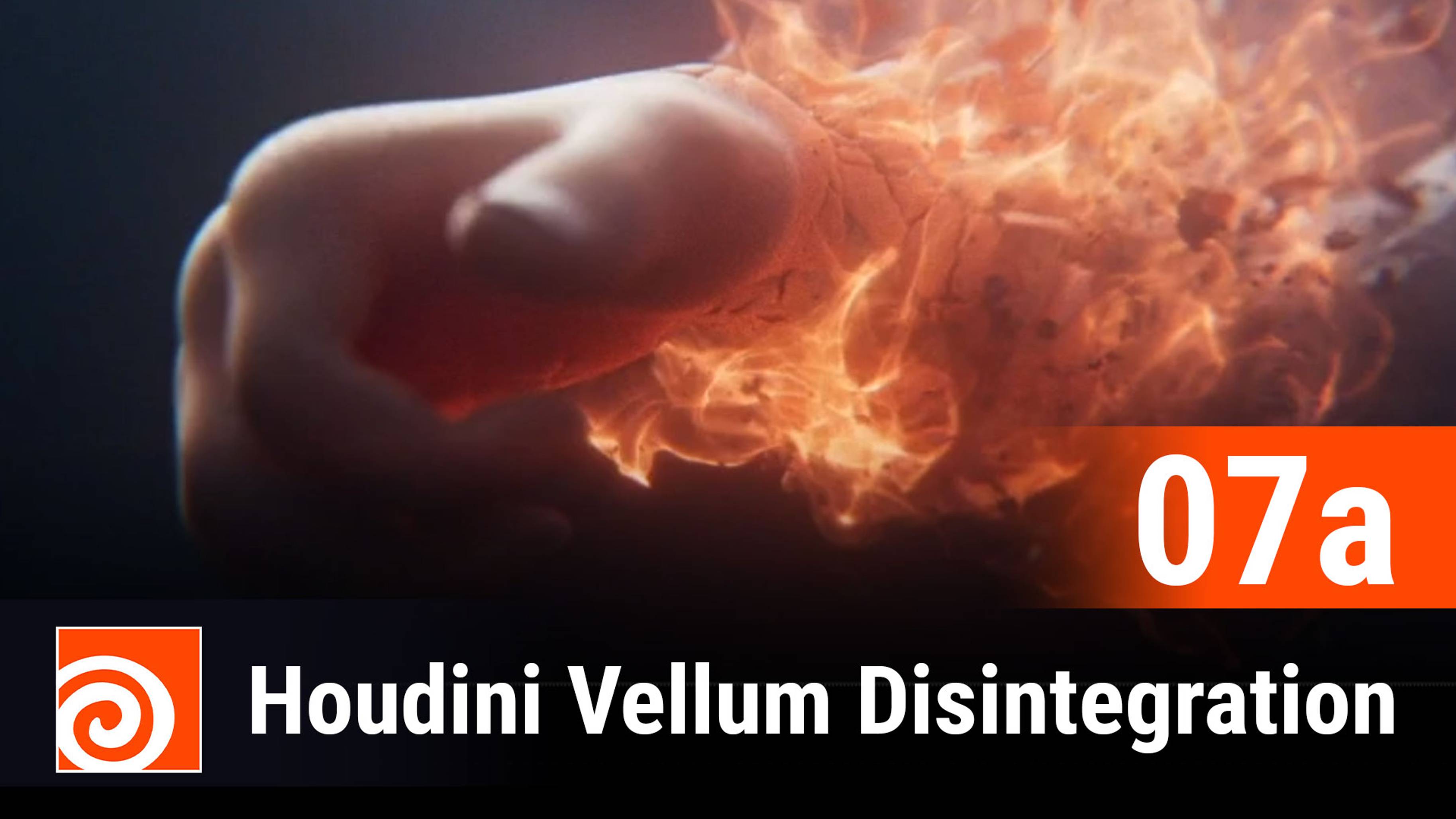 Houdini Vellum Disintegration - 07 (linked) VFX Essentials - Fix Particle Stepping