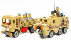 Собираем грузовик и бронеавтомобиль из LEGO - конструктор  T51-D304 T51-D303