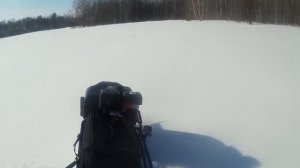 На мотобуксировщике "Бурлак-М" по глубокому снегу