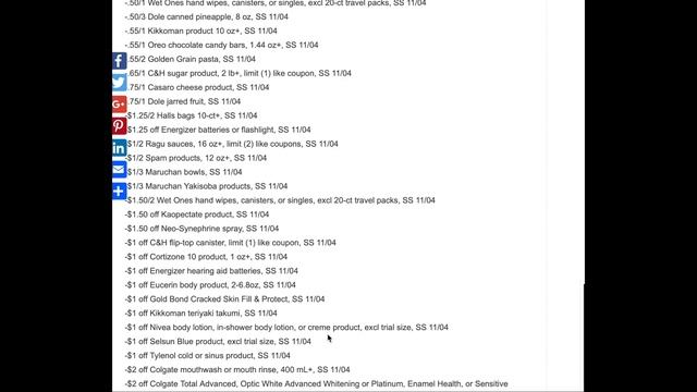 Sunday Coupon Insert Preview - 11/04 -1 Smart Source & 1 Retail Me Not
