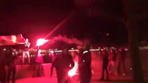 Болельщики Спартака в Санкт-Петербурге празднуют чемпионство