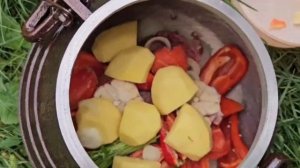 Сочная говядина с овощами и пивом в афганском  казане!