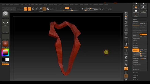 Zbrush 2019 Retopology кисть помогает сделать детали для модели