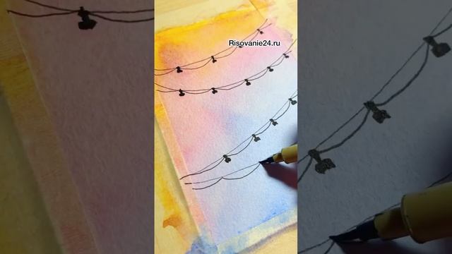 Simple watercolor drawing #art #drawing #рисуемвместе #artist #рисование #draw #watercolor #рисунок смотреть онлайн