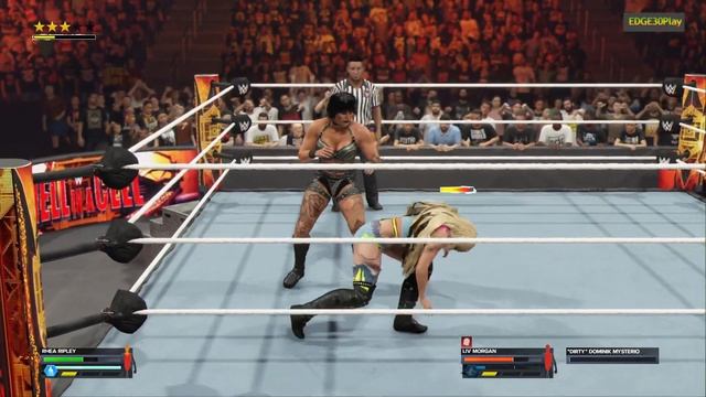 WWE2K24 Rhea Ripley vs Liv Morgan (c) w/ Dominik Mysterio смотреть онлайн