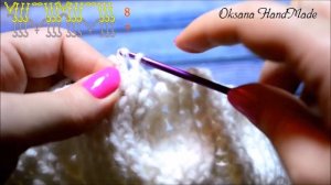 Теплая шапка крючком. Мастер класс со схема.2/2 часть.  crochet hat