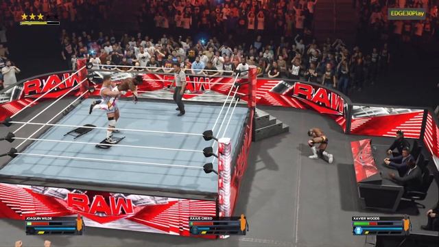 WWE2K24 JULIUS CREED VS JOAQUIN WILDE VS XAVIER WOODS смотреть онлайн