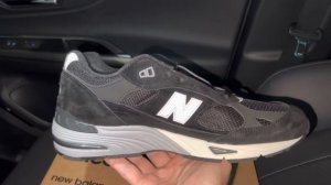 New Balance 991 Black Silver Made in England Shoes