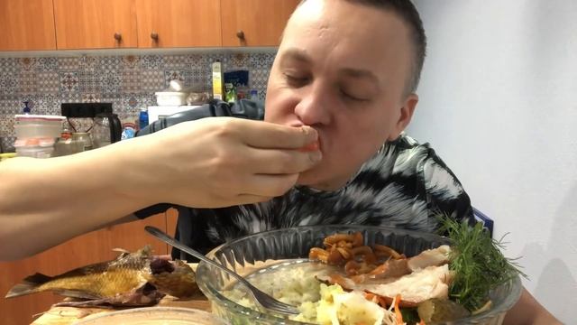 Морской окунь Лещ копчёный МУКБАНГ mukbang