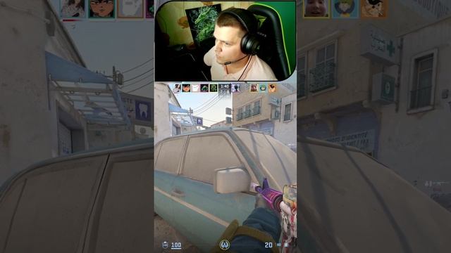 Тиммейт забайтил на себя противника | #pashkapolter #cs2 #cs #force  #3kills #dust2 #стрим #кс2