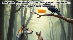Закуска. Послал вороне Бог сырка кусочек...
А заяц с волком закусили.