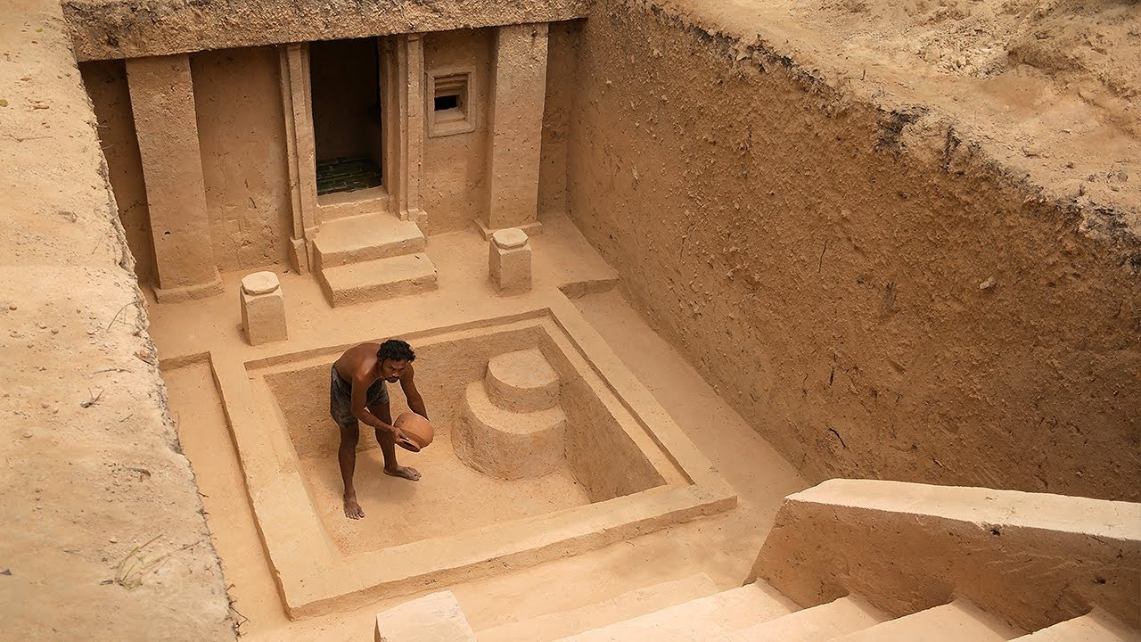 Строительство подземного дома и бассейна - полное видео. смотреть онлайн