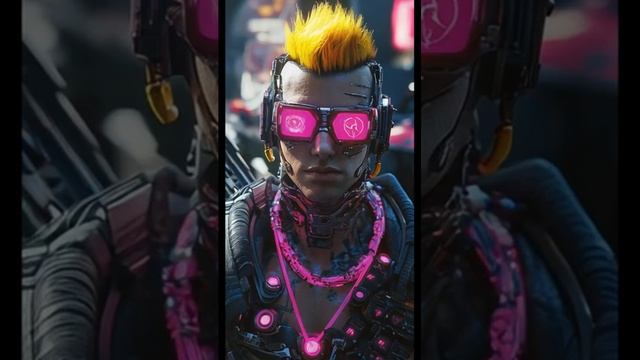 Neon Pink Squad #badass #cyberpunk #streetfashion #cyborg #squad #scifi #future #originalmusic #AI