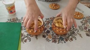 Картофель в горшочке в духовке с мясом.