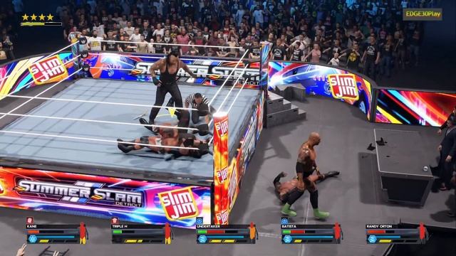 WWE2K24 KANE VS TRIPLE H VS UNDERTAKER VS BATISTA VS RANDY ORTON смотреть онлайн