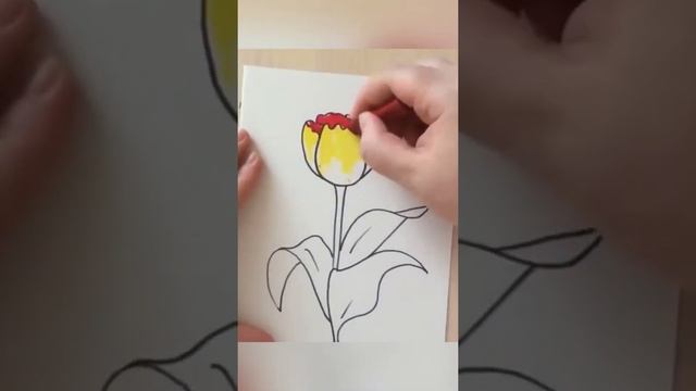 Как нарисовать тюльпан #art #flowers #рисуемвместе #drawing #рисование #рисуем #рисунок #тюльпан смотреть онлайн