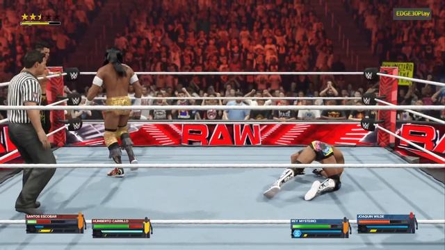 WWE2K24 HUMBERTO CARRILLO & SANTOS ESCOBAR VS REY MYSTERIO & JOAQUIN WILDE смотреть онлайн