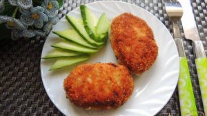 Куриные котлеты с грибами и овсянкой