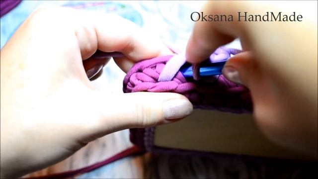 Салфетница из трикотажной пряжи. Napkin holder crochet