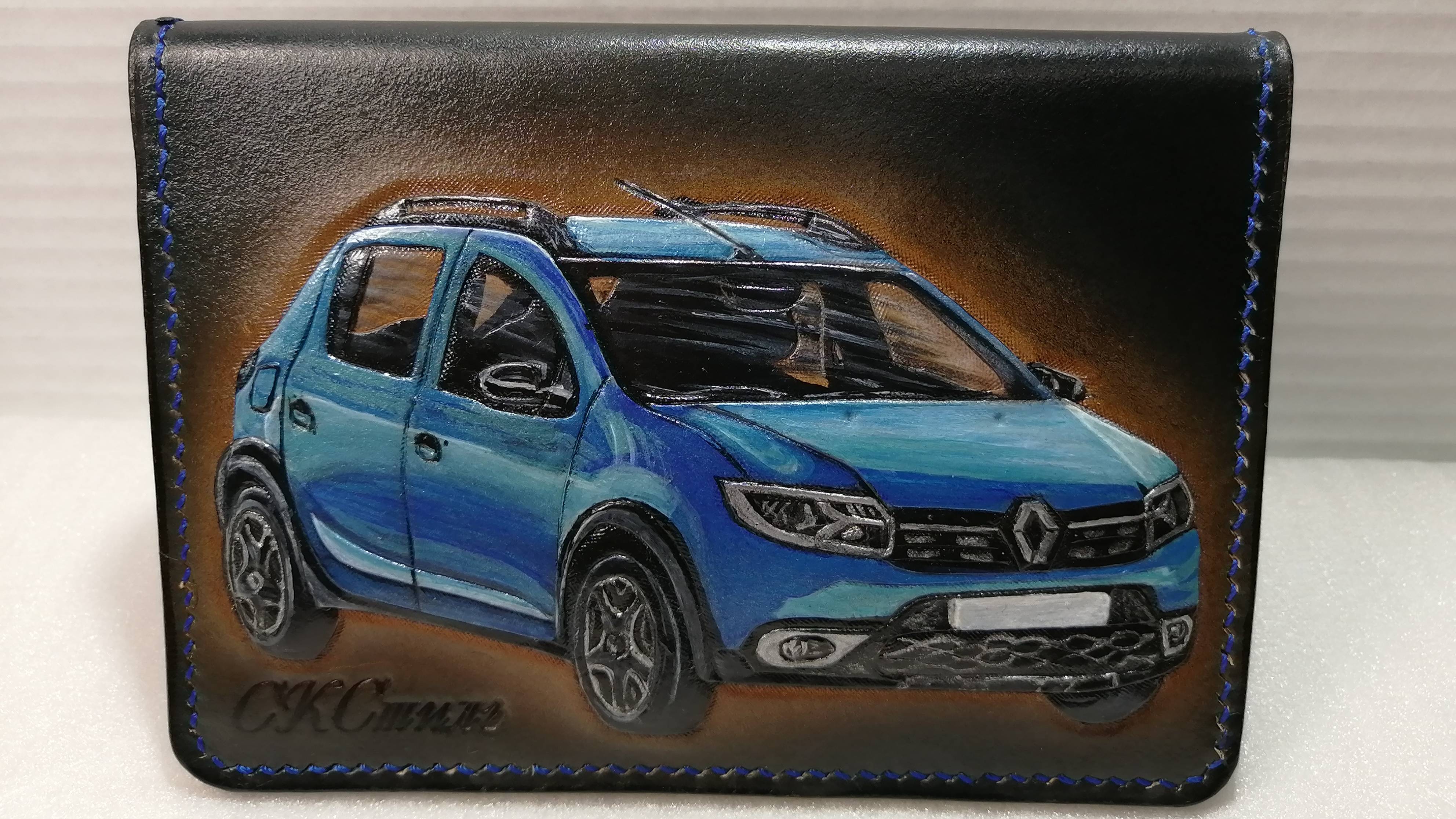 Документница для документов. Изделия из кожи. СКСтиль. Renault Sandero