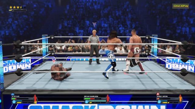 WWE2K24 AJ STYLES VS BRYAN DANIELSON VS RANDY ORTON