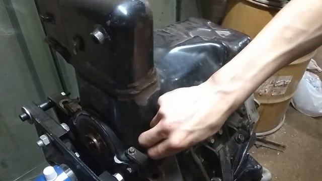 #NISSAN#TERRANO1#WD21#VG30 7я часть Ремонт мотора. Установка прокладки поддона.