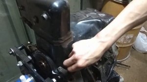 #NISSAN#TERRANO1#WD21#VG30 7я часть Ремонт мотора. Установка прокладки поддона.