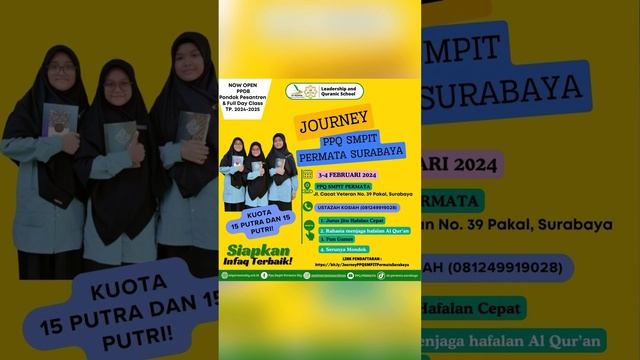 Mau mondok tapi masih takut dan ragu? Kami mempersembahkan Journey PPQ SMPIT Permata