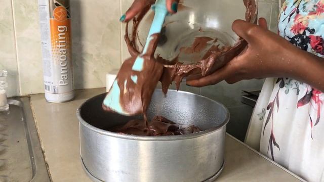 Easy moist Chocolate cake with Peanut butter butter cream