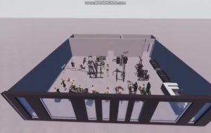 Проект тренажерного зала 275 кв м