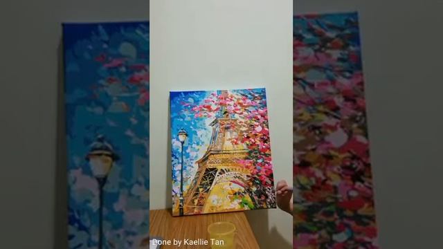 Oil Painting- Drawing Paris Aiffel Tower