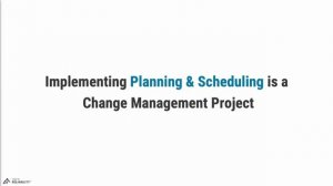 Maintenance Planning & Scheduling Implementation Solution