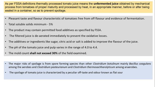 TOMATO AND TOMATO PRODUCTS. FOOD SAFETY OFFICER CRASH COURSE DAY-19