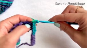 ШАПКА КРЮЧКОМ "как спицами". Мастер класс