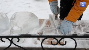 Ледовые и снежные фигуры «выросли» у монастыря Татарстана