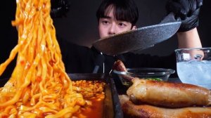 ASMR MUKBANG  불닭볶음탕면 통대창 파김치먹방 CHEESE FIRE CHICKEN NOODLES & COW'S TRIPE INTESTINE   eatingsounds