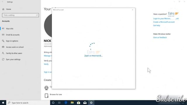 How to change your login account type In Windows 10