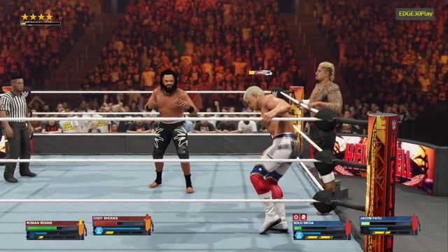 WWE2K24 CODY RHODES & ROMAN REIGNS VS THE BLOODLINE (SOLO SIKOA & JACOB FATU) смотреть онлайн