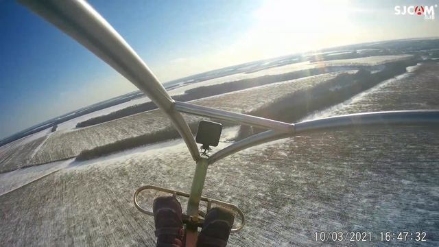 Зимние полёты на мотопараплане. смотреть онлайн