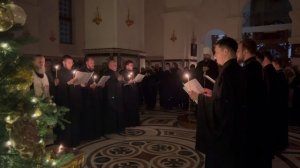 Колядка «Ночь тиха» в исполнении хора духовенства Богоявленского кафедрального собора Горловки