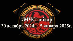 #МЧСобзор c 30 декабря по 5 января