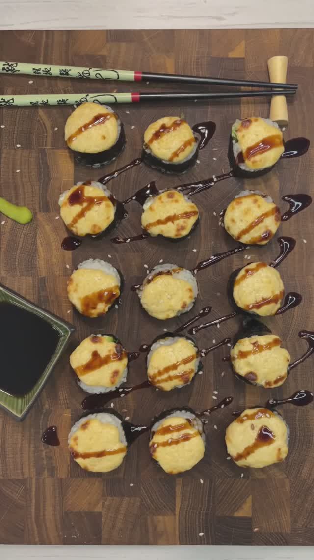 Запечённые роллы🔥Готовим дома👍 #shorts  #food #роллы
