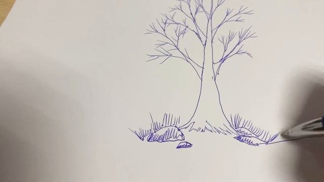 Как нарисовать ДЕРЕВО. Рисуем дерево ручкой смотреть онлайн